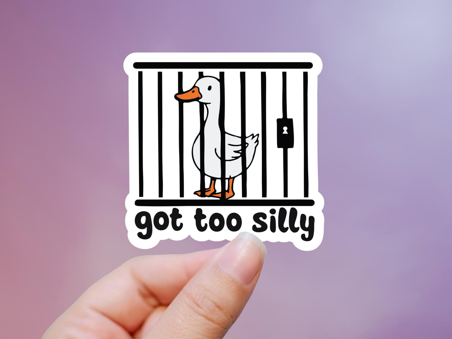 Got Too Silly Goose In Jail Sticker