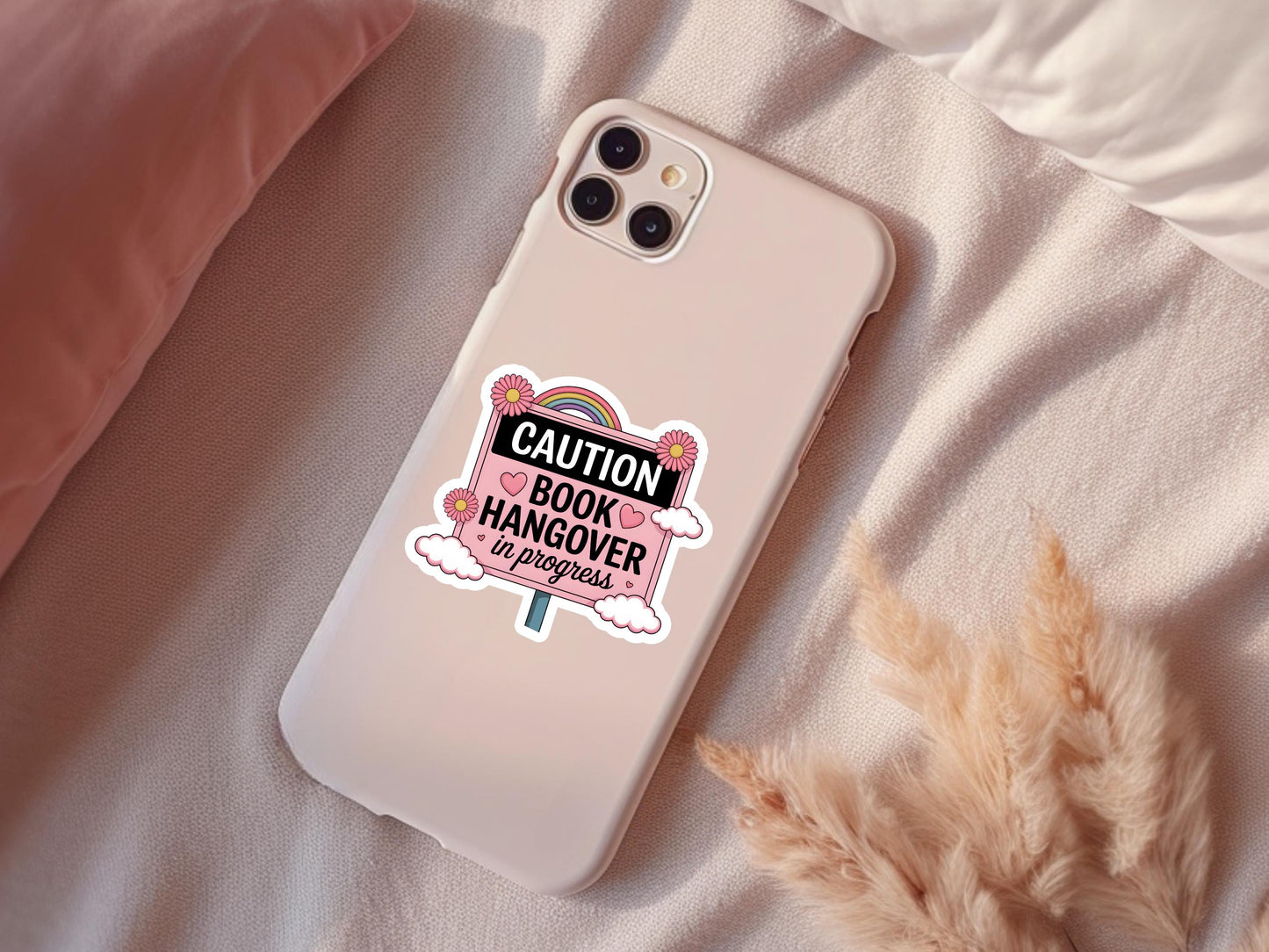 Caution Book Hangover In Progress Sticker