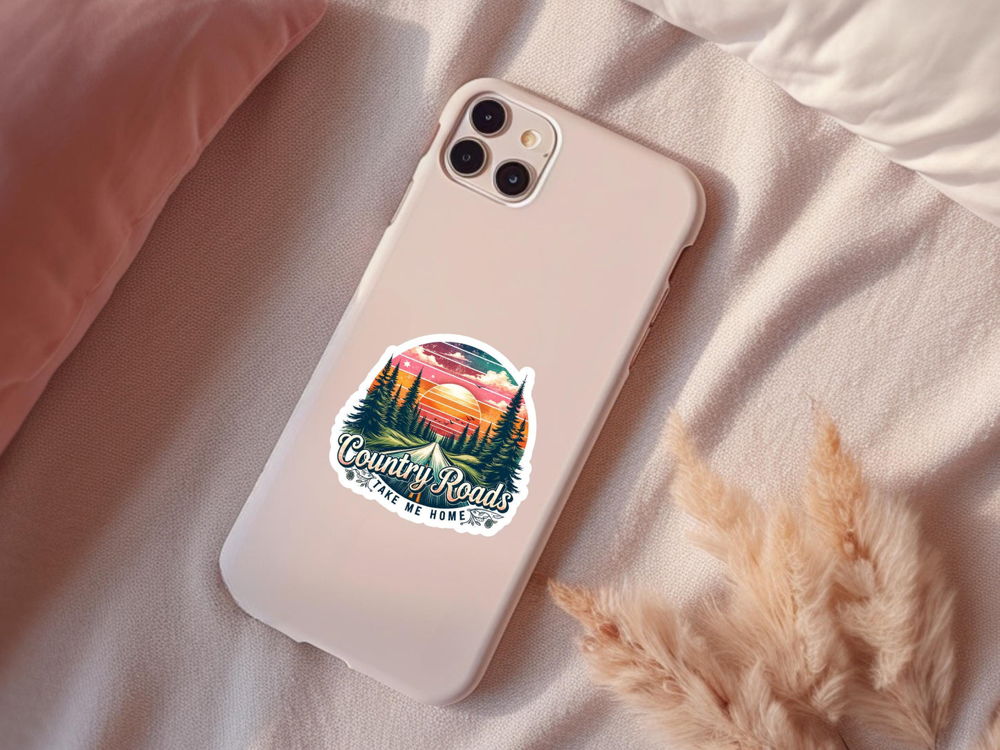 Country Roads Take Me Home Sunset Sticker