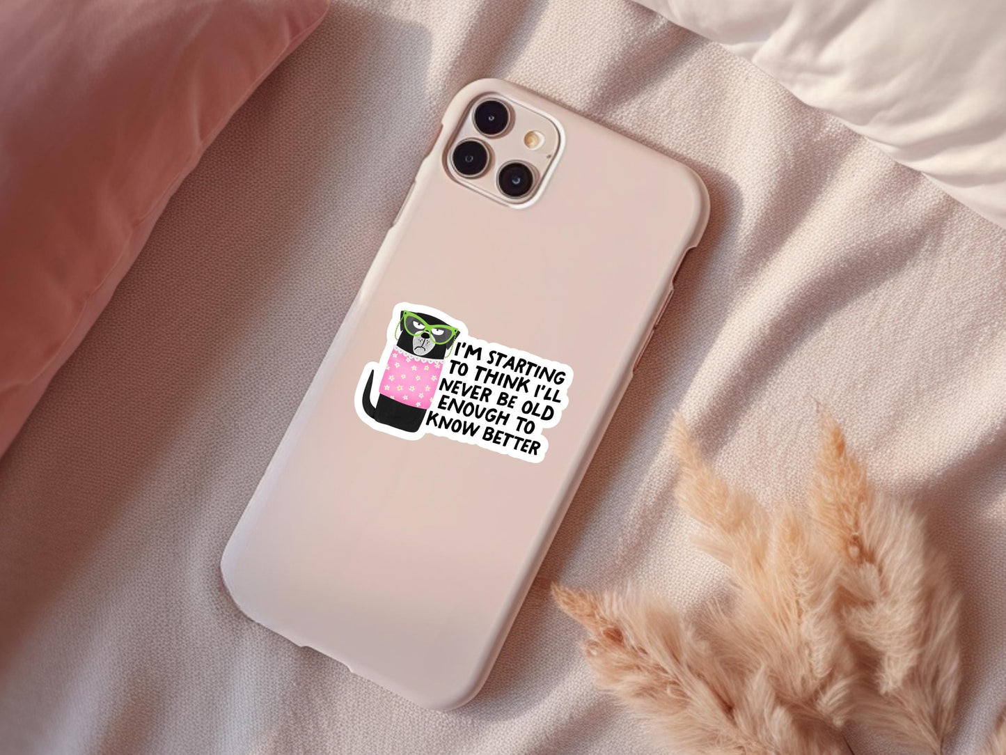 I'm Starting To Think I'll Never Be Old Enough To Know Better Sticker