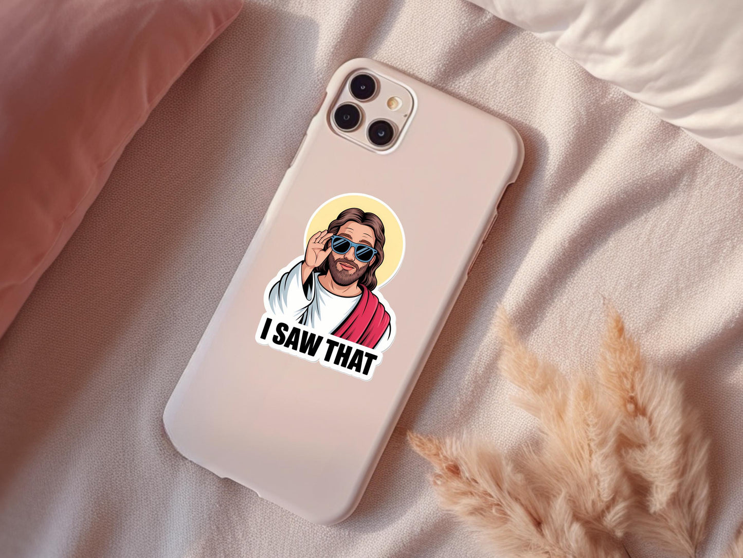 Jesus With Sunglasses I Saw That Sticker