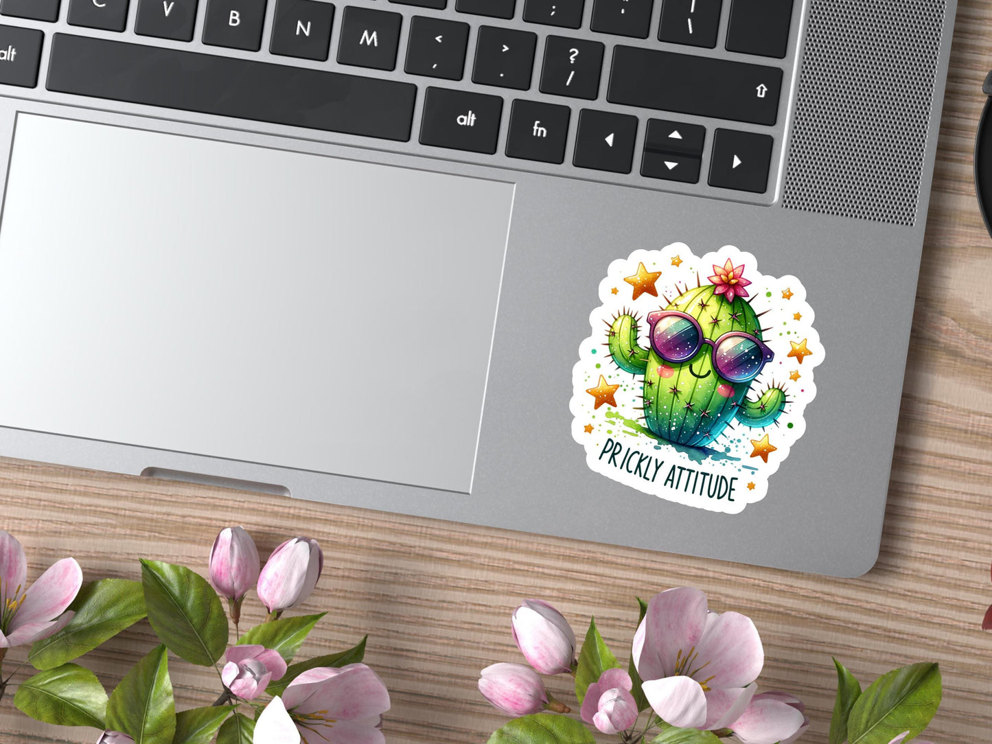Prickly Attitude Cactus with Sunglasses Sticker