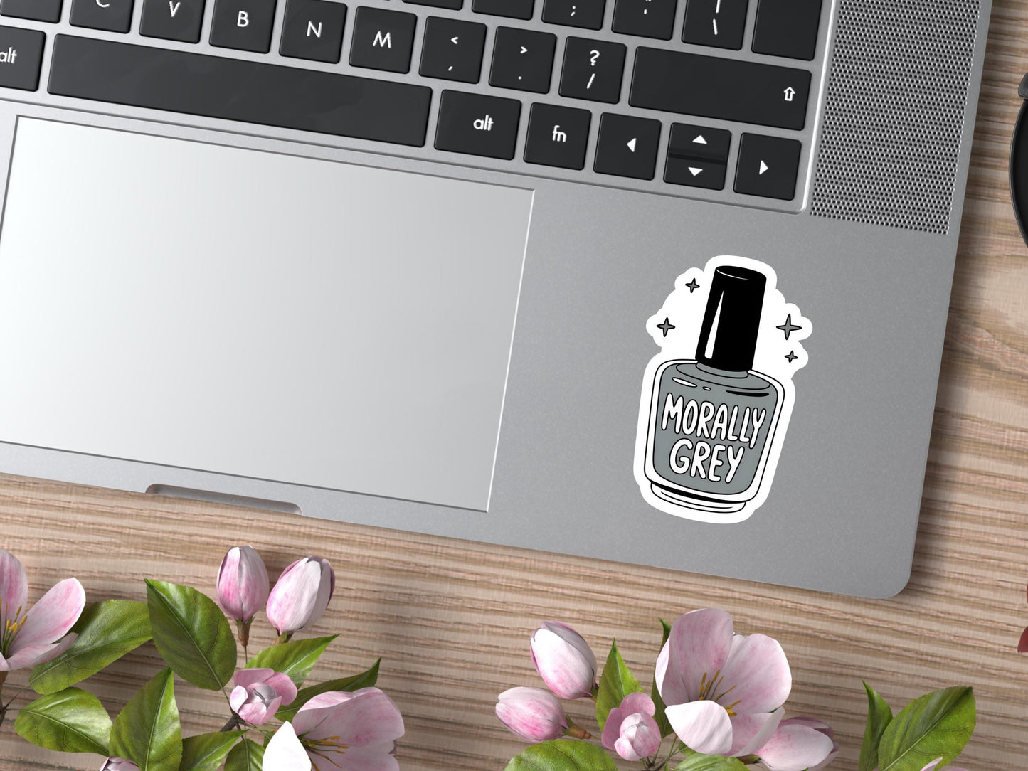Morally Grey Nail Polish Bottle Sticker