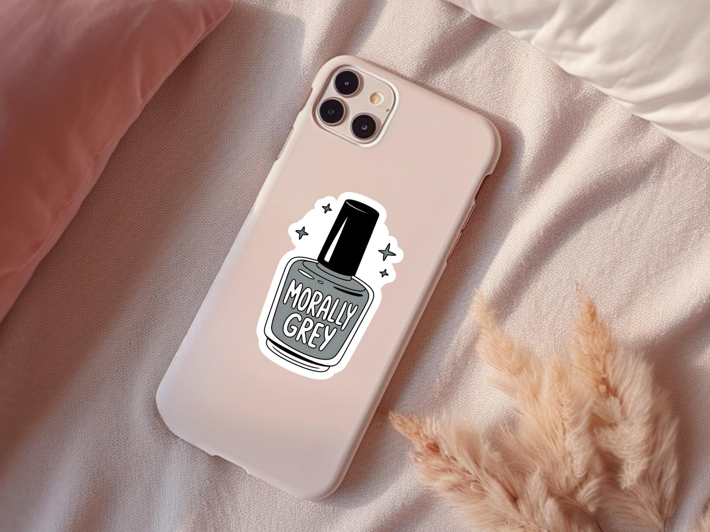 Morally Grey Nail Polish Bottle Sticker