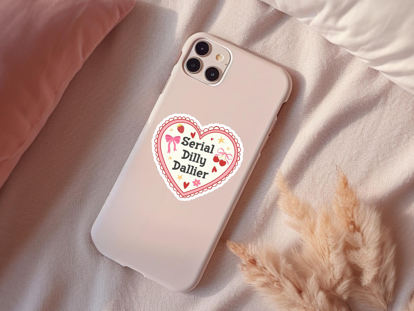 Serial Dilly Dallier Heart Sticker