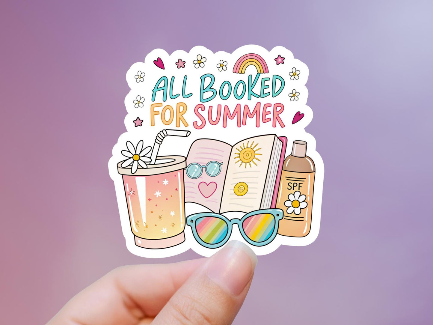 All Booked For Summer Sticker