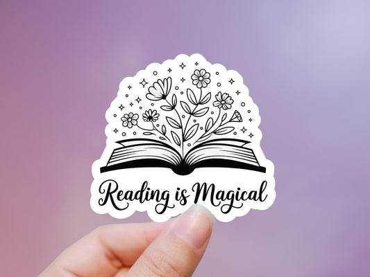 Reading Is Magical Open Book Sticker