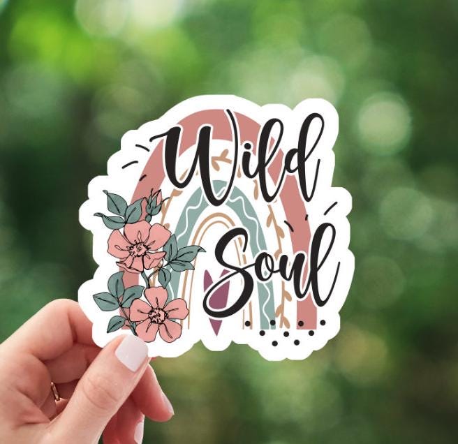 Wild Soul Floral Rainbow Sticker