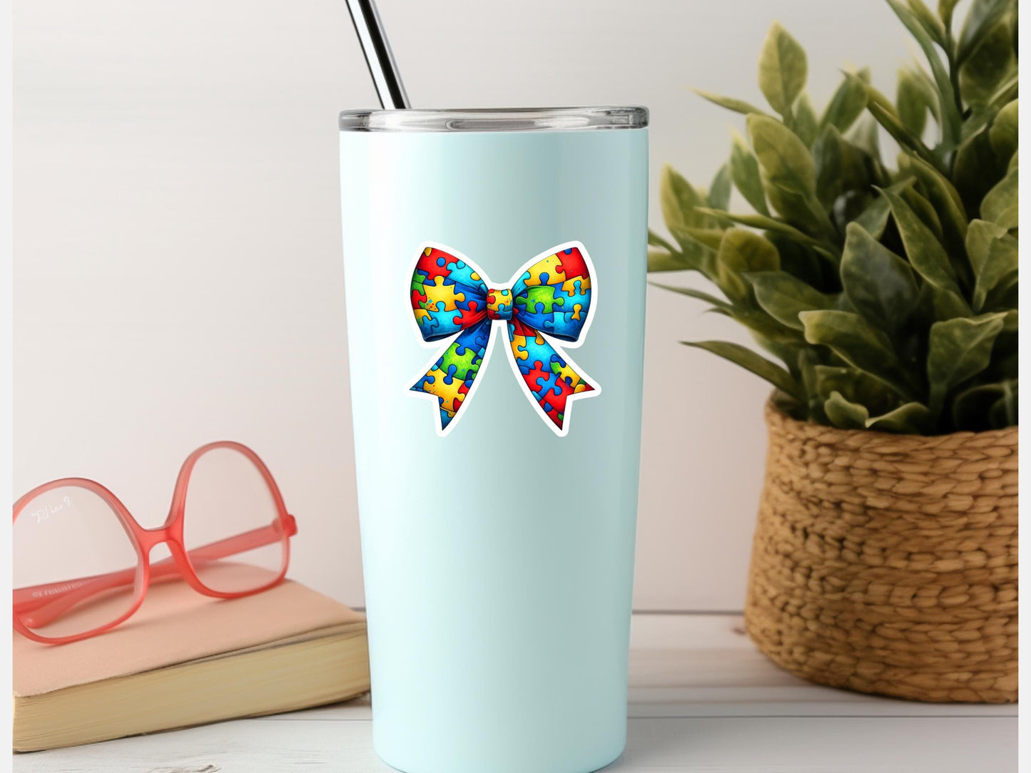 Autism Puzzle Bow