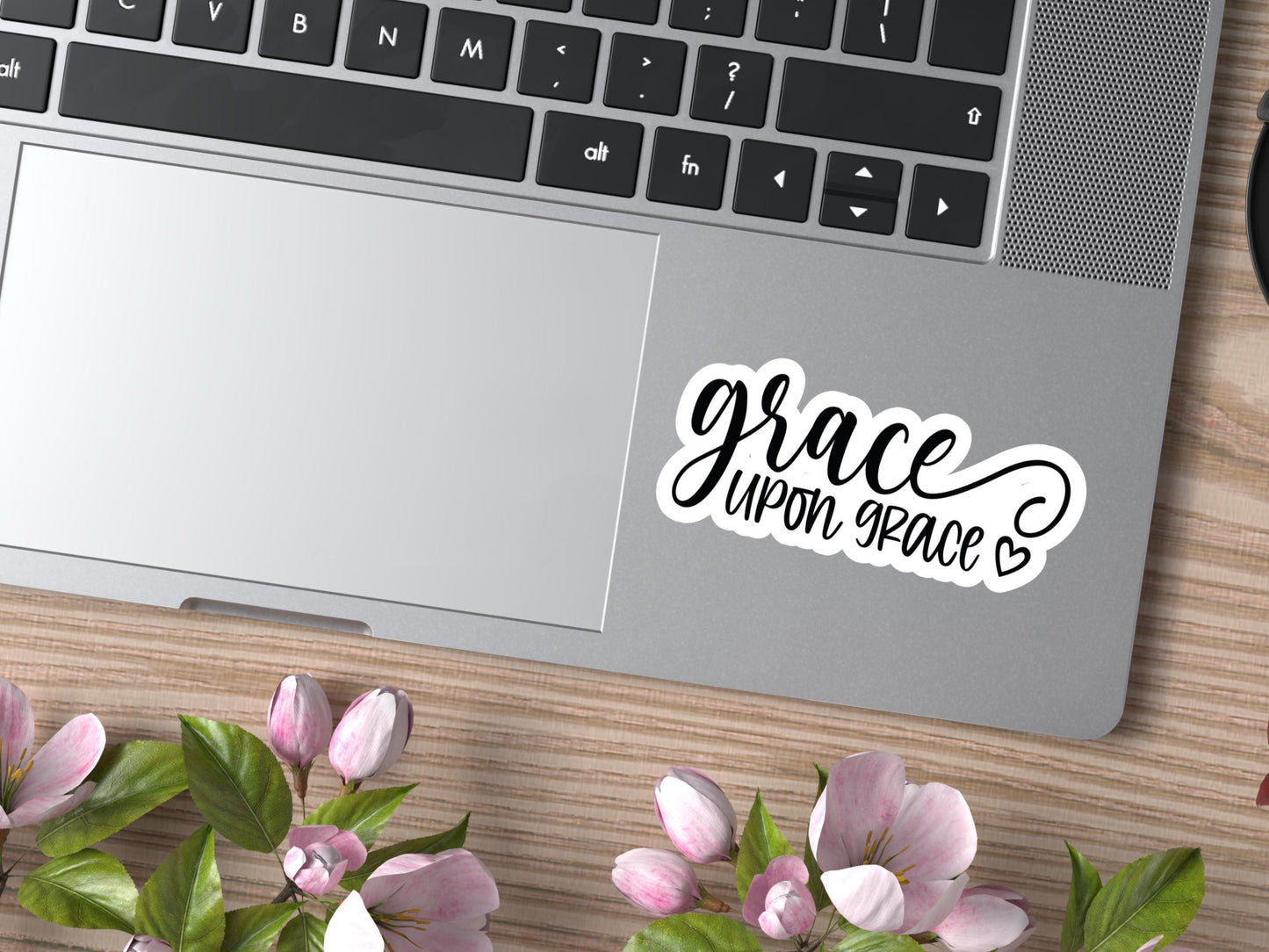 Grace Upon Grace Heart Sticker