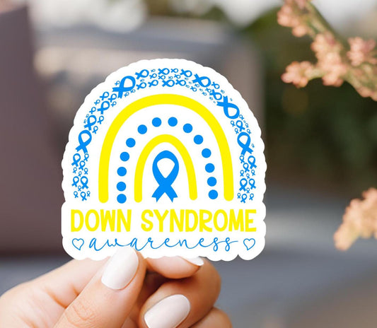 Down Syndrome Awareness Rainbow Sticker