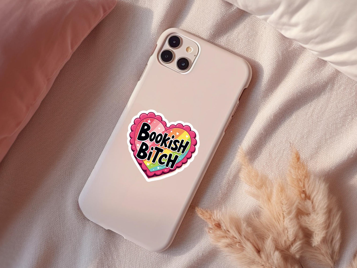 Bookish Bitch Heart Sticker
