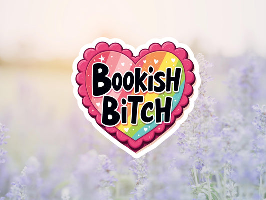 Bookish Bitch Heart Sticker