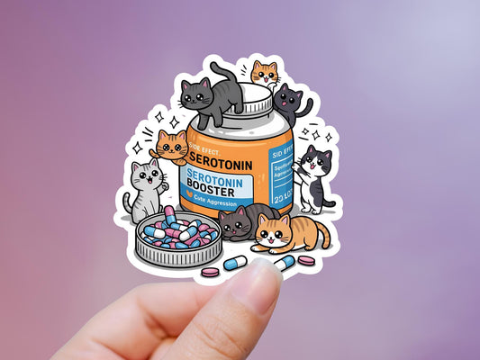 Cat Serotonin Booster Sticker