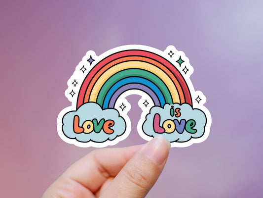 Love Is Love Rainbow Sticker