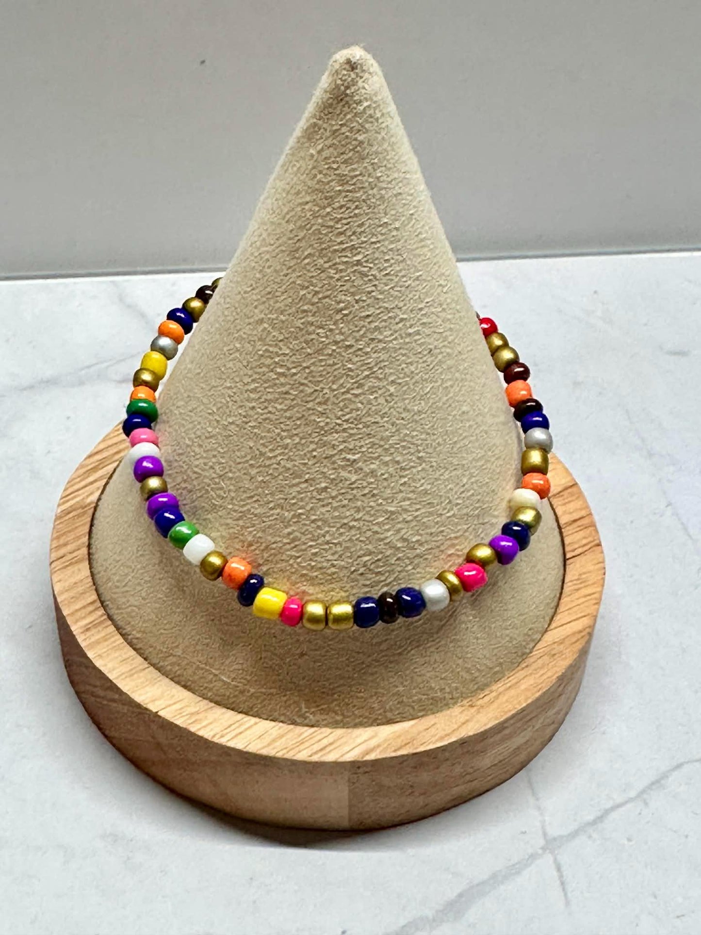 Single Strand Single Strand Mixed Colors Seed Bead Bracelet