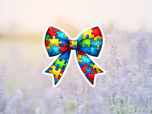 Autism Puzzle Bow