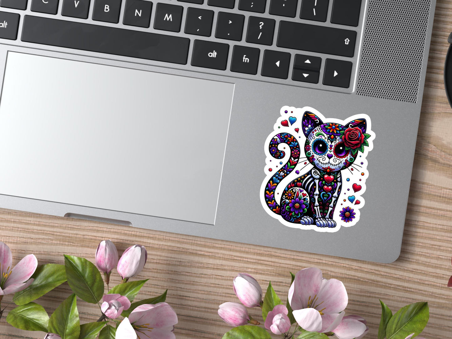 Sugar Skull Cat Sticker