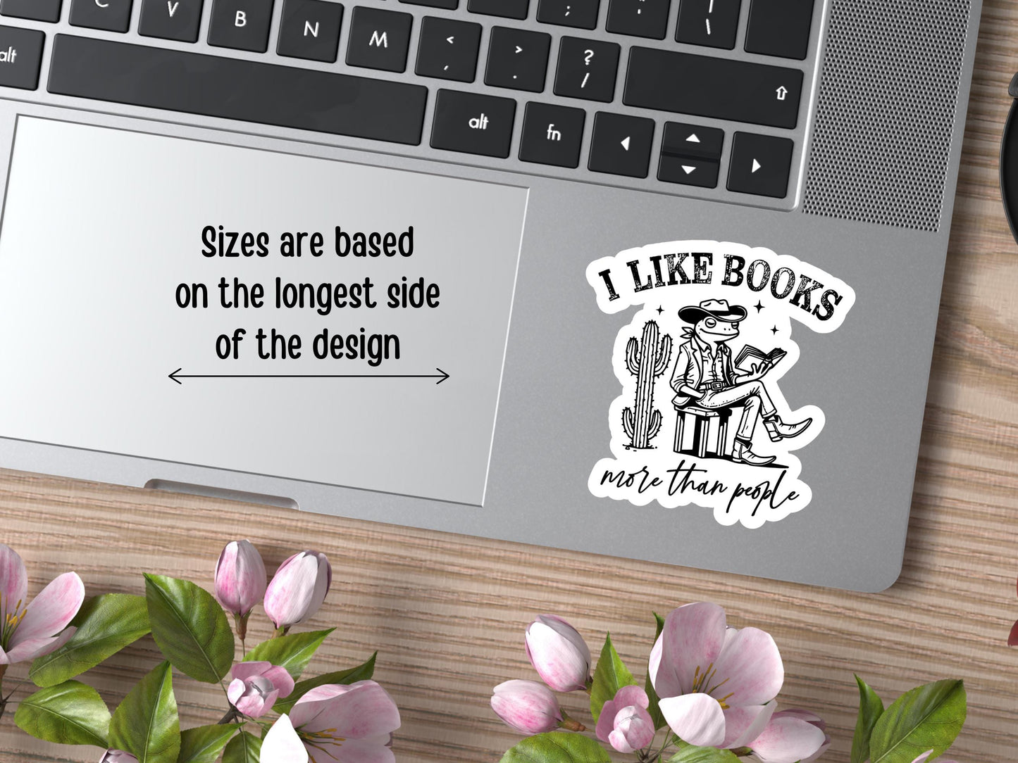I Like Books More Than People Frog Reading Sticker