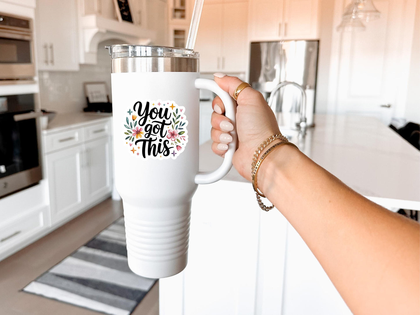 You Got This Floral Sticker