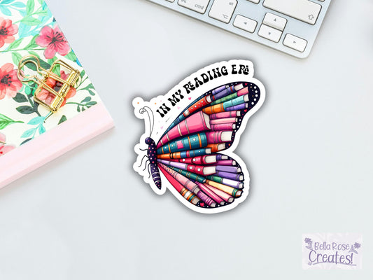 In My Reading Era Book Butterfly Sticker