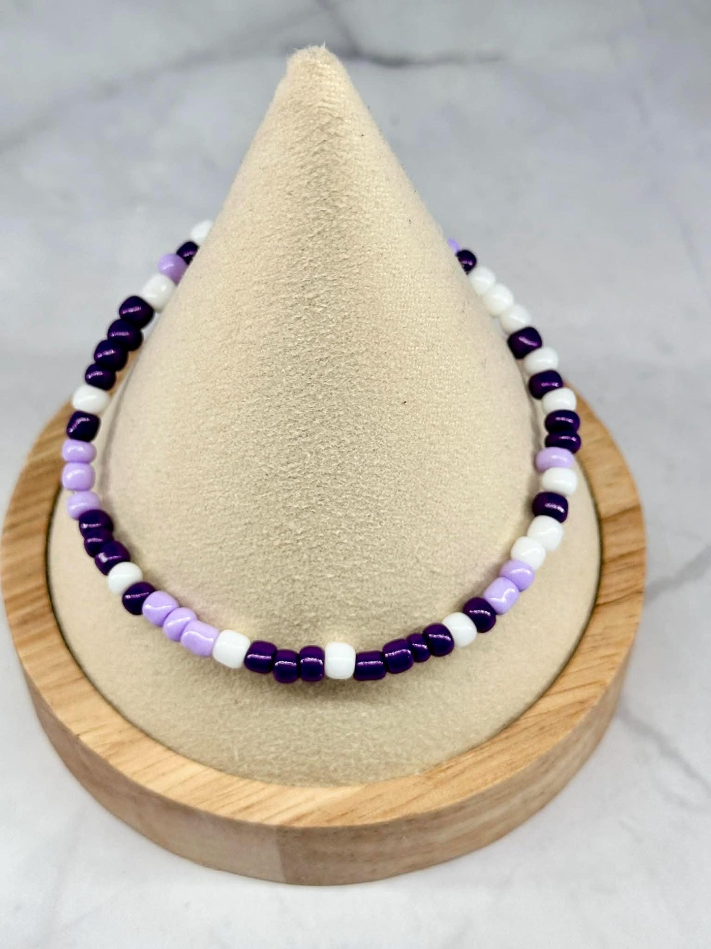 Single Strand Purple Mixture Seed Bead Bracelet