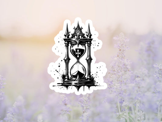 Dark Gothic Hourglass Sticker