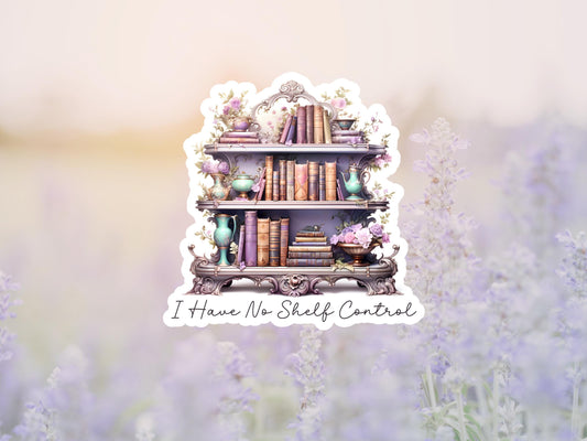 I Have No Shelf Control Vintage Bookshelf Sticker