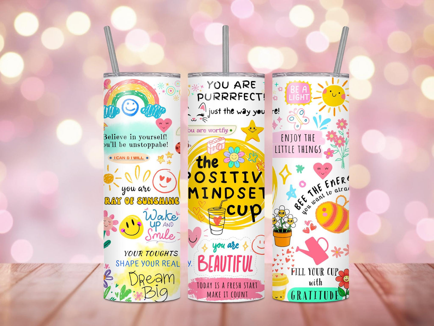 The Positive Mindset Inspirational 20oz Tumbler