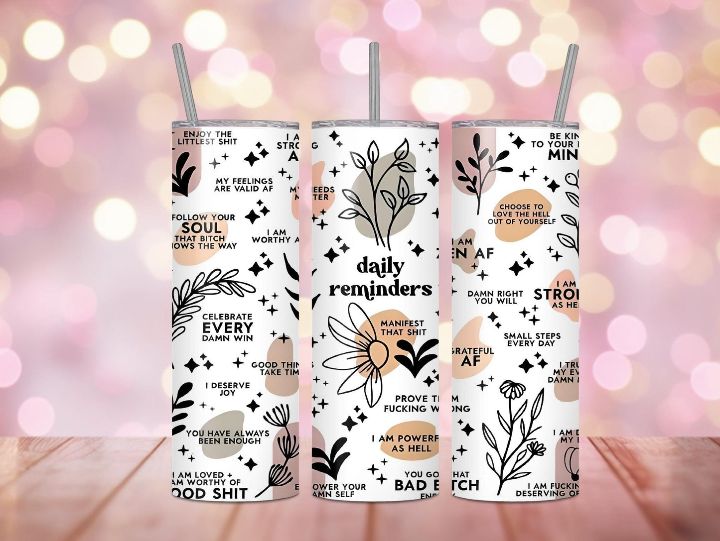 Daily Reminders Inspirational 20oz Tumbler