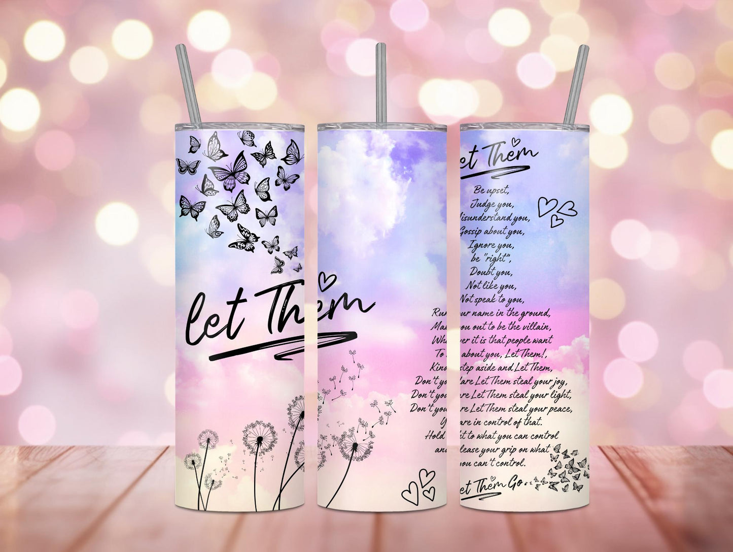 Pastel Let Them Inspirational 20oz Tumbler