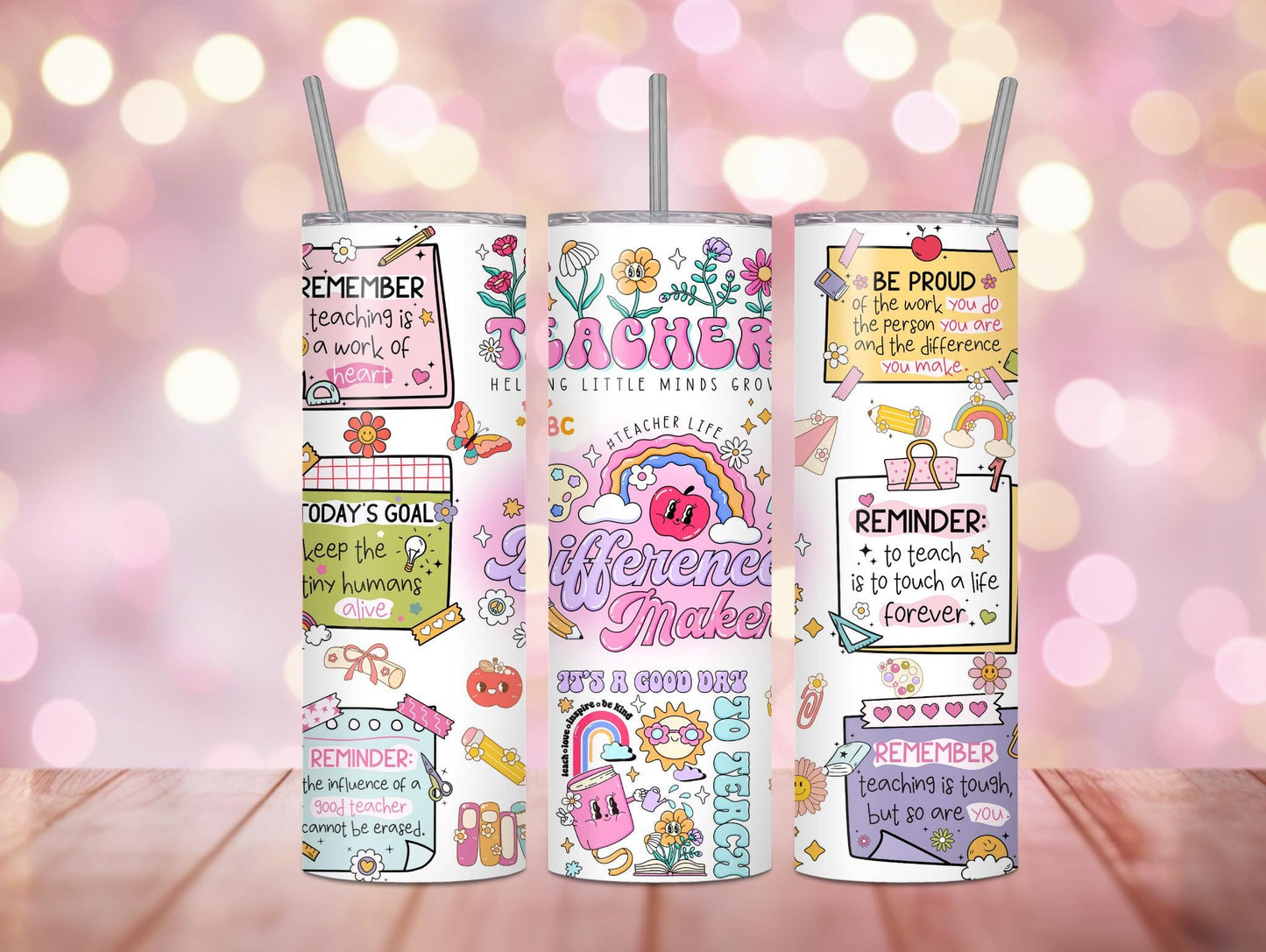 Groovy Teacher Reminders 20oz Tumbler
