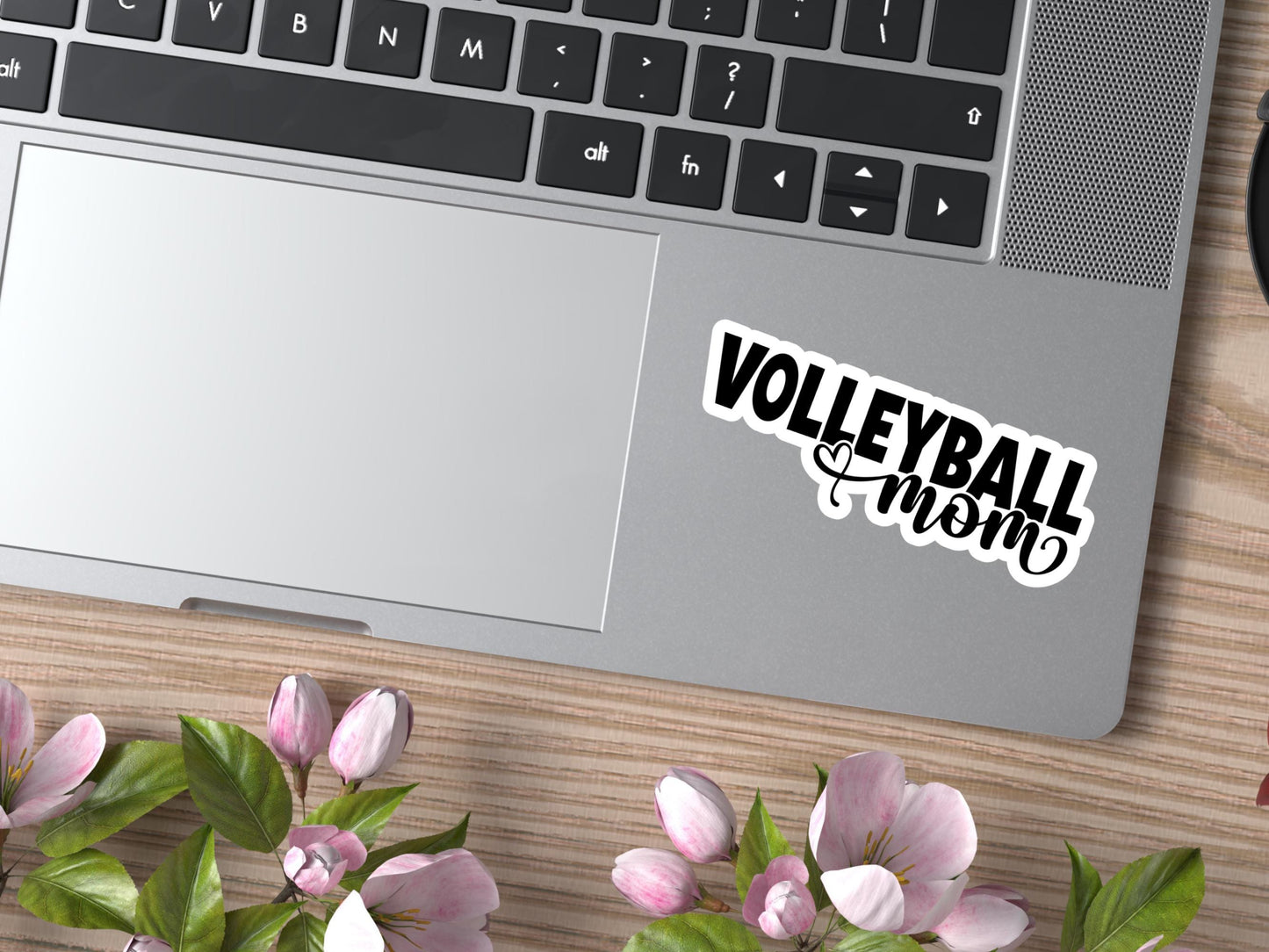 Volleyball Mom With Heart Sticker