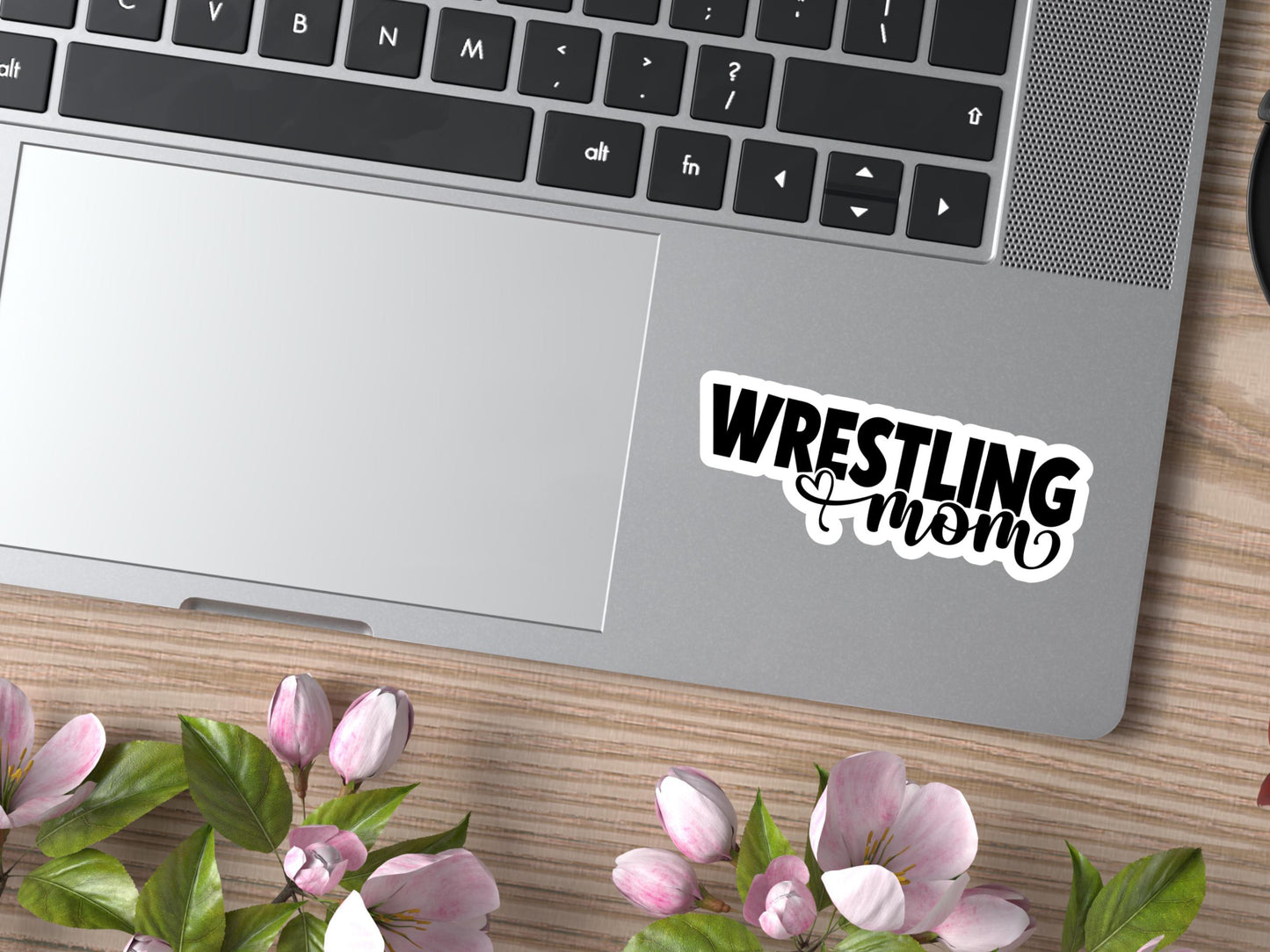 Wrestling Mom With Heart Sticker