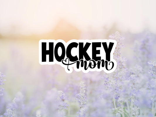 Hockey Mom With Heart Sticker