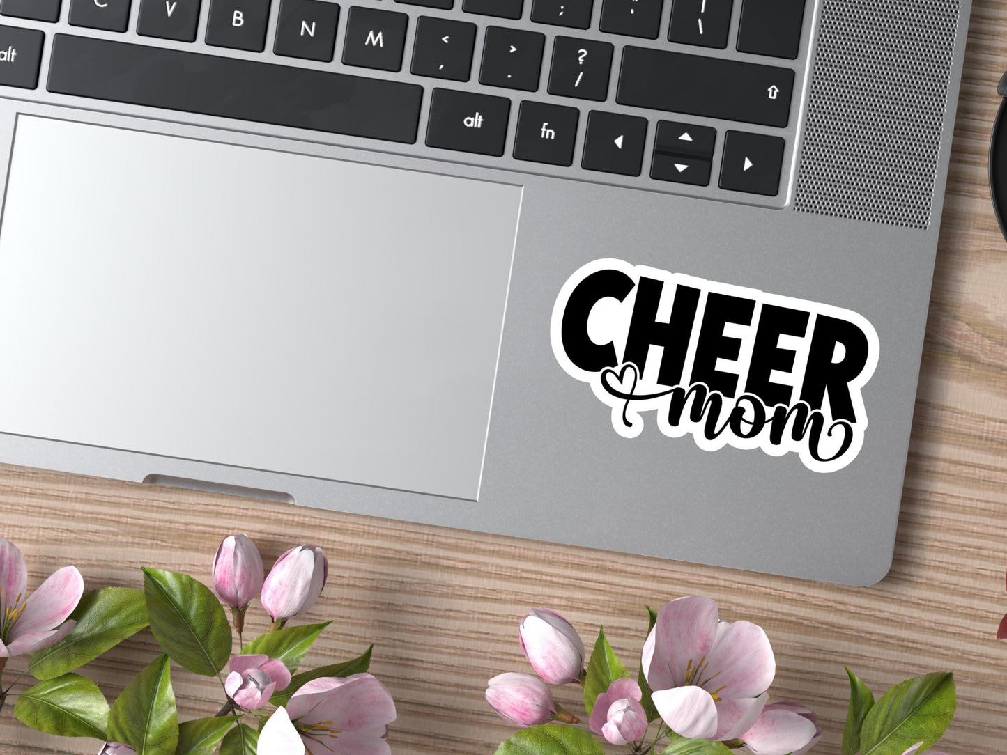 Cheer Mom With Heart Sticker