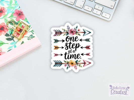One Step At A Time Arrows Sticker
