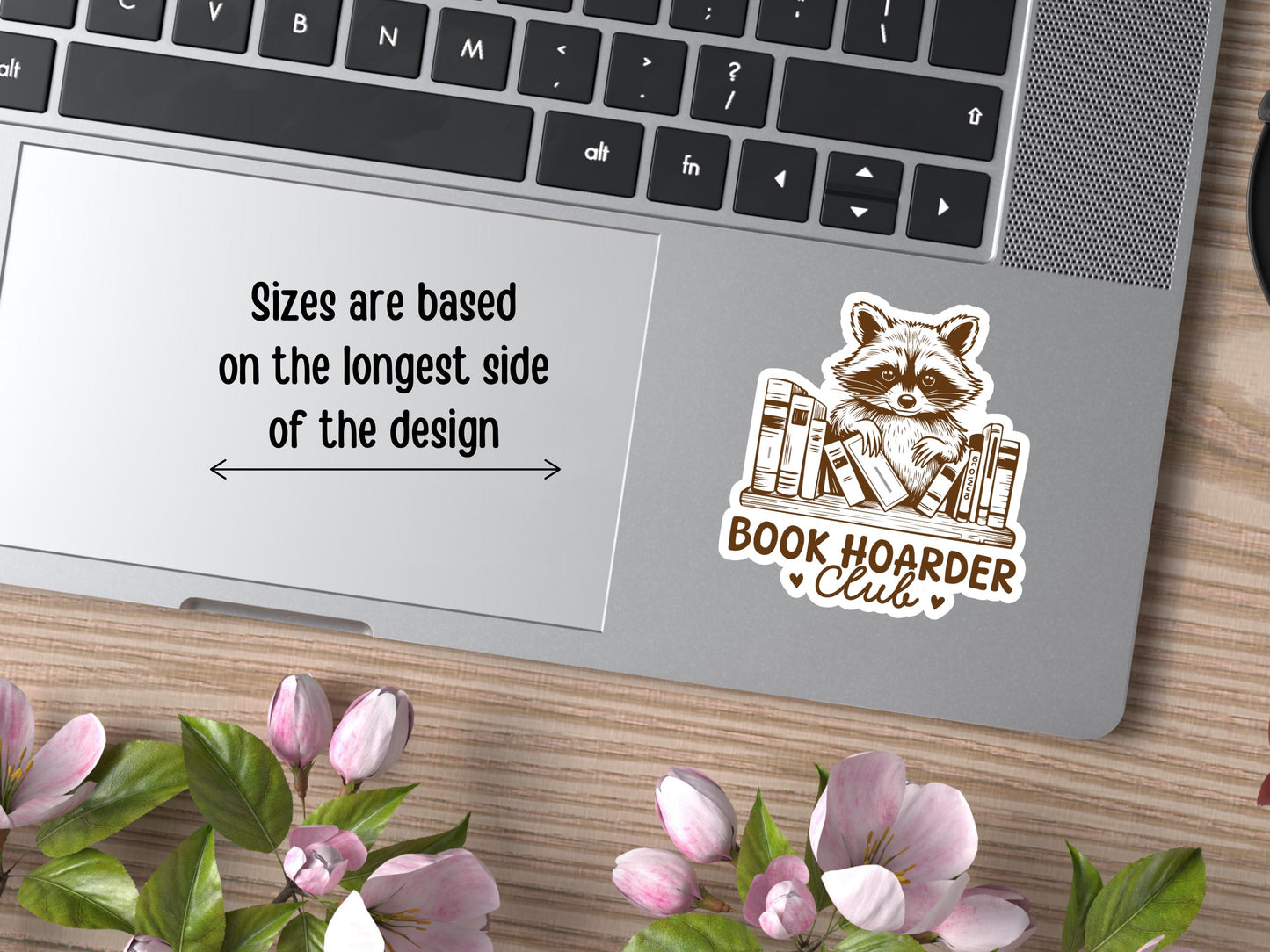Raccoon Book Hoarder Club Sticker