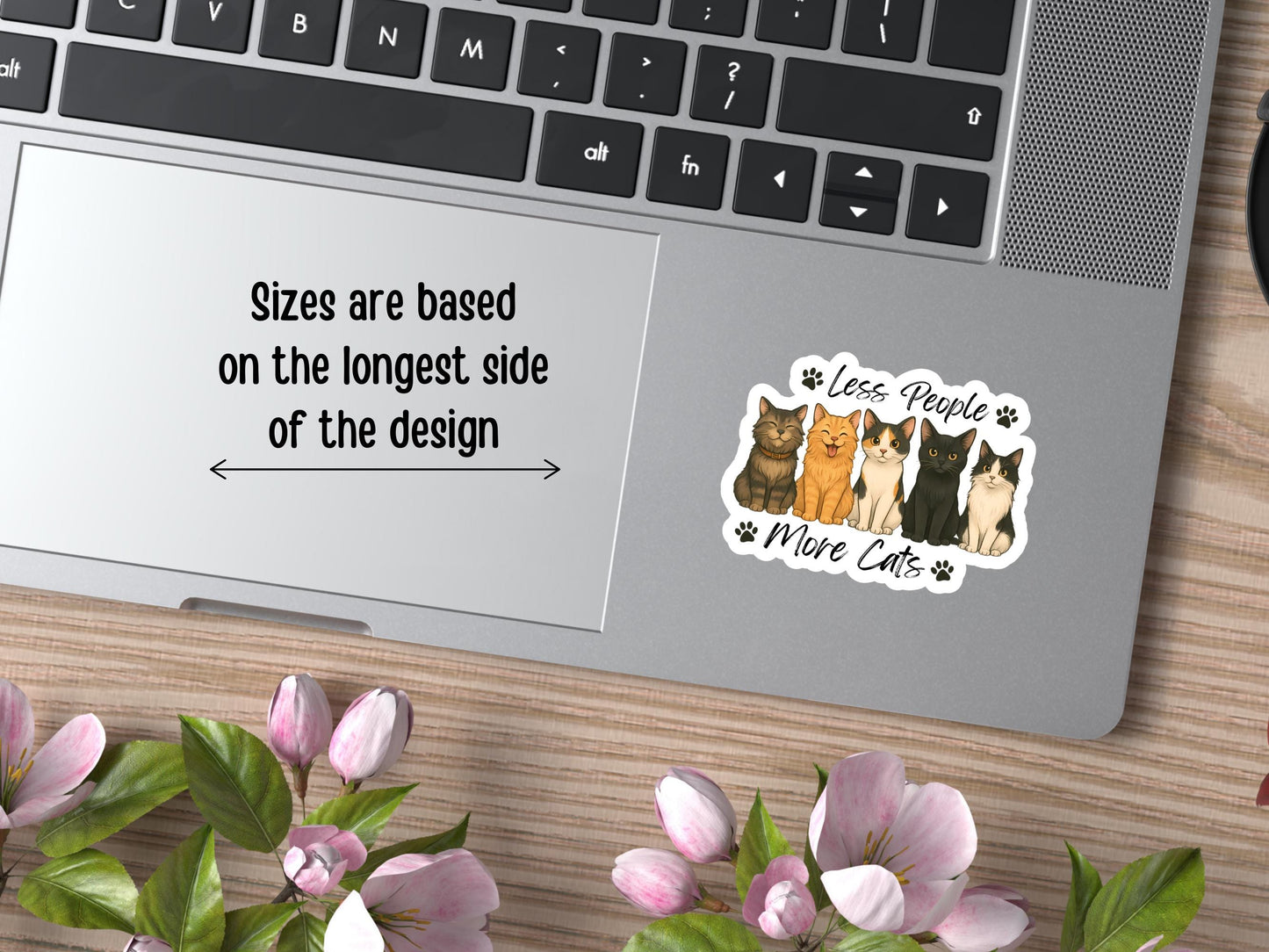 Less People More Cats Sticker