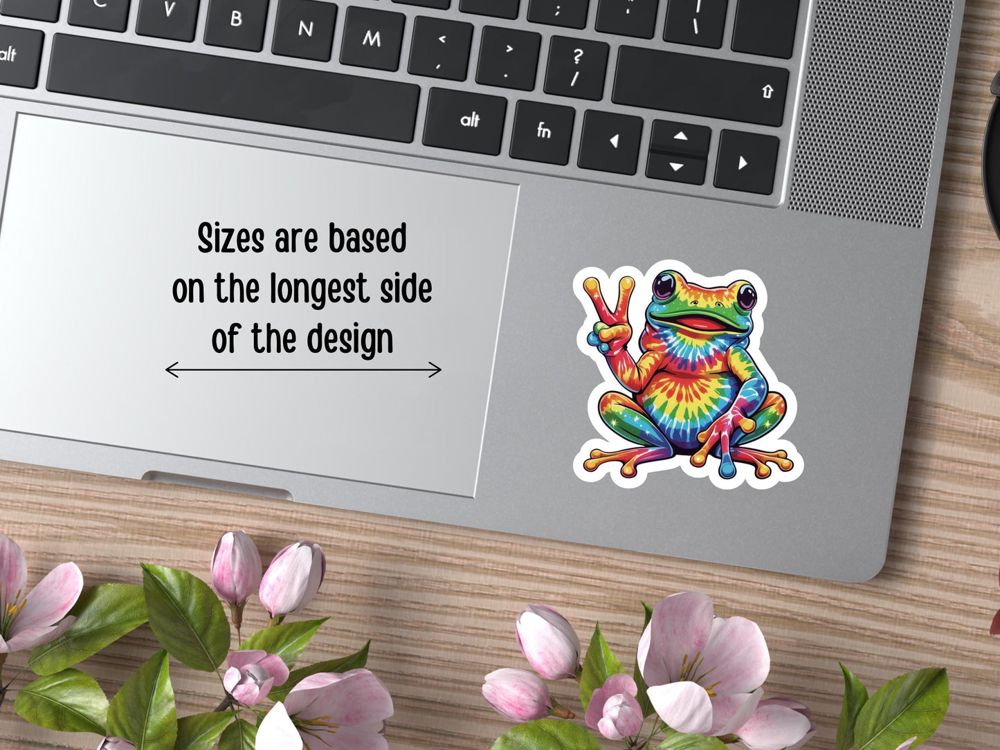Hippie Tie Dye Frog Sticker
