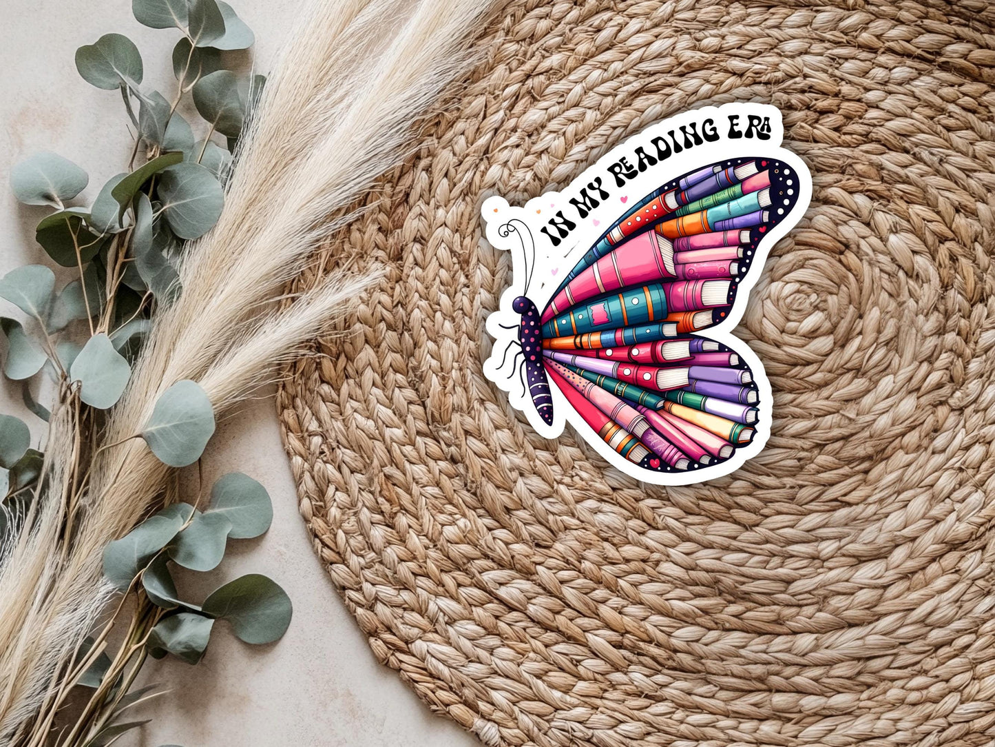 In My Reading Era Book Butterfly Sticker
