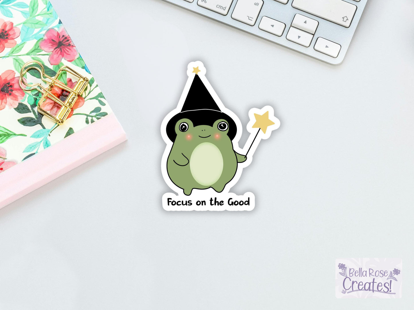 Focus On The Good Wizard Frog Sticker