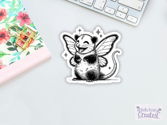 Possum With Fair Wings Sticker
