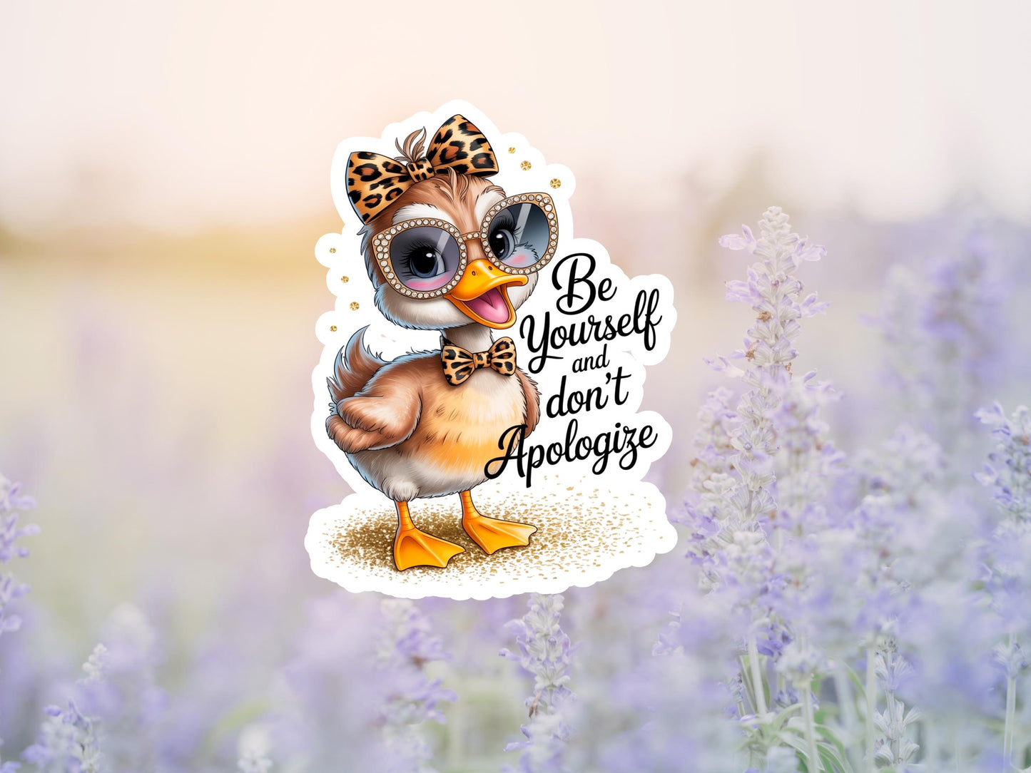 Be Yourself And Don't Apologize Duck Sticker