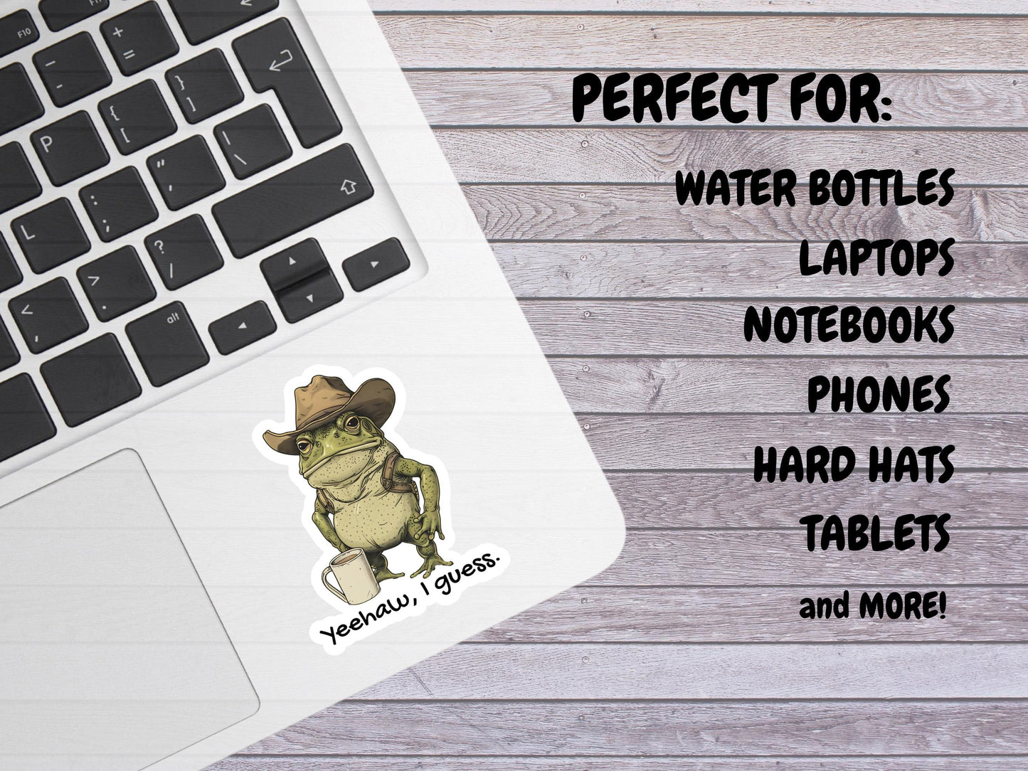 Frog With Cowboy Hat. Yeehaw I Guess Sticker