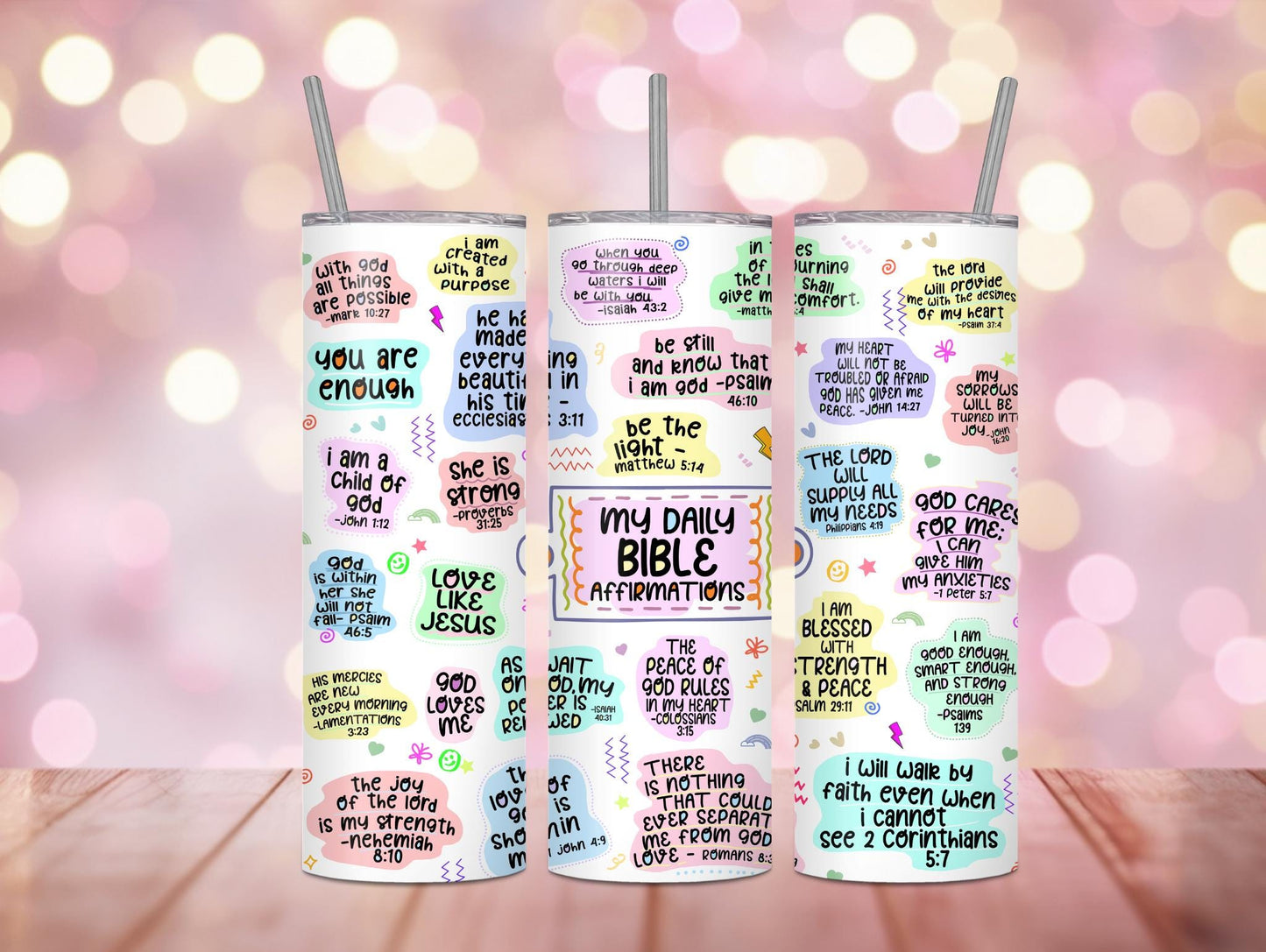 My Daily Bible Affirmations 20oz Tumbler