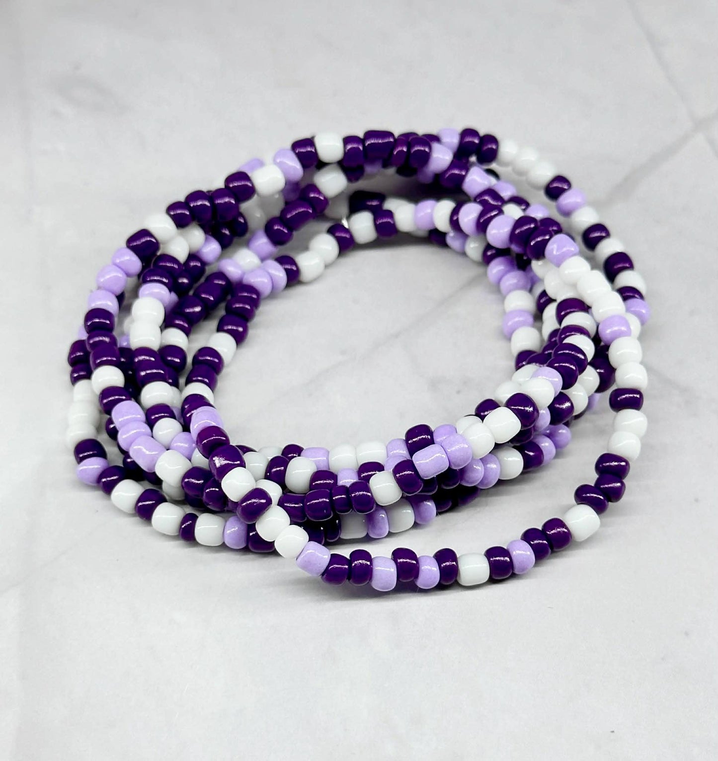 Single Strand Purple Mixture Seed Bead Bracelet
