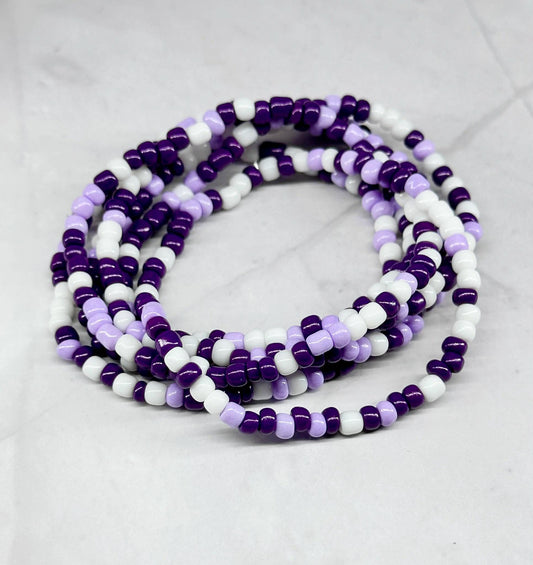 Single Strand Purple Mixture Seed Bead Bracelet