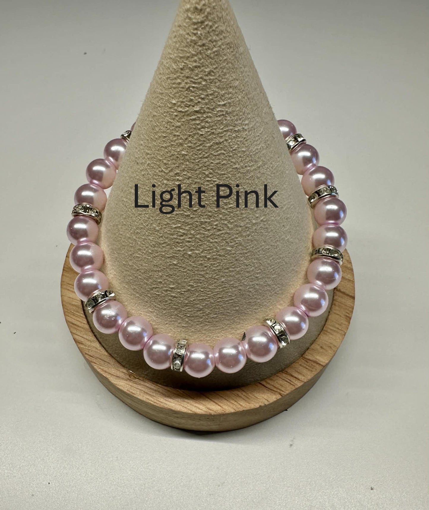 Single Strand Colorful Faux Pearl Beaded Stretch Bracelet