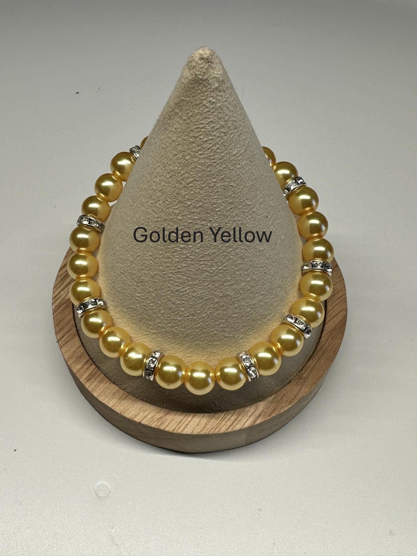 Single Strand Colorful Faux Pearl Beaded Stretch Bracelet